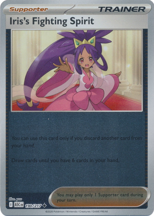 Ascended Heroes Iris’s Fighting Spirit #190/217 Reverse Holo